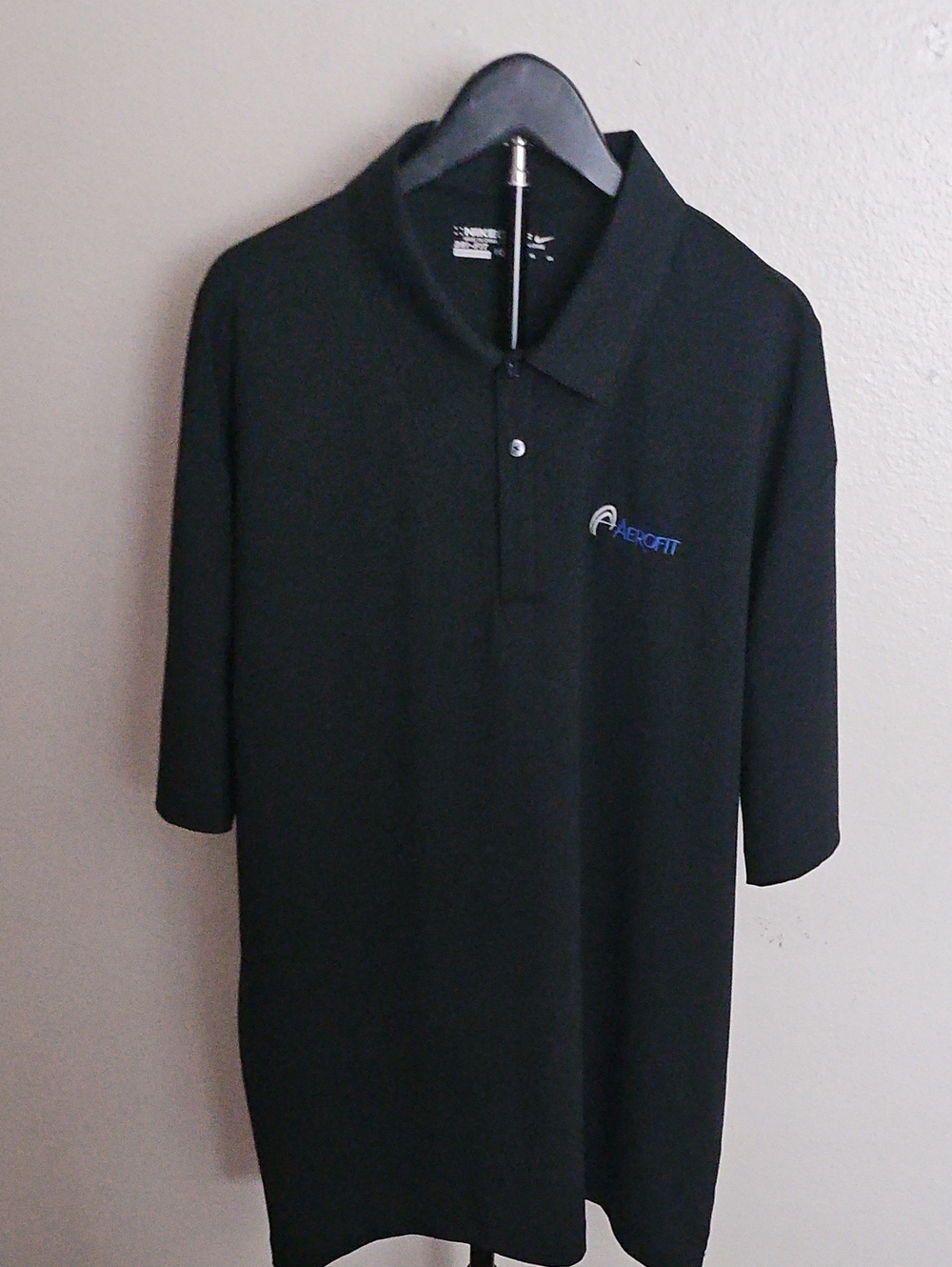 Nike Black Polo with Blue Accent Logo